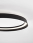 Preview: Nova Luce LED Deckenleuchte Ormi dimmbar 38W CCT warm-/neutralweiss 2700/3000/4000K Schwarz Aluminium Ø45cm 9345695
