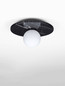 Preview: Nova Luce Deckenleuchte Idor G9 Opal Schwarz Glas Marmor Ø30cm 9501250