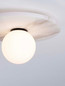 Preview: Nova Luce Deckenleuchte Idor G9 Opal Weiß Glas Marmor Ø30cm 9501251