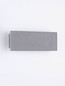 Preview: Nova Luce LED Außen-Wandleuchte Luna 10W warmweiss 3000K IP65 Schwarz Beton 30x10cm 9540234