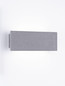 Preview: Nova Luce LED Außen-Wandleuchte Luna 10W warmweiss 3000K IP65 Schwarz Beton 30x10cm 9540234