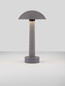 Preview: Nova Luce LED Sockelleuchte Tura 7W warmweiss 3000K IP65 salzwasserfest Schwarz Beton 35cm 9540237