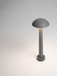 Preview: Nova Luce LED Sockelleuchte Tura 7W warmweiss 3000K IP65 salzwasserfest Schwarz Beton 55cm 9540238