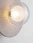 Preview: Nova Luce Wandleuchte Vrahos G9 Beige Glas Beton Ø29,5cm 9540245