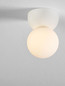 Preview: Nova Luce Deckenleuchte Zero G9 Weiß Opal Glas Gips Ø8cm 9577014