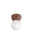 Preview: Nova Luce Deckenleuchte Zero G9 Rot Opal Glas Beton Ø8cm 9577016