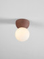 Preview: Nova Luce Deckenleuchte Zero G9 Rot Opal Glas Beton Ø8cm 9577016