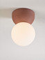 Preview: Nova Luce Deckenleuchte Zero G9 Rot Opal Glas Beton Ø8cm 9577016