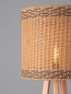 Preview: Nova Luce Stehleuchte Plette E27 Natur Schwarz Holz Rattan 165cm 9586528