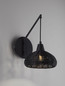 Preview: Nova Luce Wandleuchte Fado E27 Schwarz Rattan 40x20,5cm 9586530