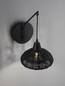 Preview: Nova Luce Wandleuchte Fado E27 Schwarz Rattan 40x20,5cm 9586530