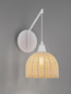 Preview: Nova Luce Wandleuchte Fado E27 Natur Rattan 40x20,5cm 9586531