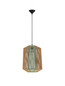 Preview: Nova Luce Pendelleuchte Dena E27 Grün Schwarz Natur Stahl Seil Ø38cm 9586602
