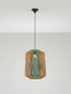 Preview: Nova Luce Pendelleuchte Dena E27 Grün Schwarz Natur Stahl Seil Ø38cm 9586602