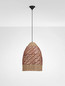 Preview: Nova Luce Pendelleuchte Mapi E27 Natur Rot Stahl Seil Ø37cm 9586605