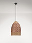 Preview: Nova Luce Pendelleuchte Mapi E27 Natur Rot Stahl Seil Ø37cm 9586605