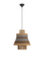 Preview: Nova Luce Pendelleuchte Mande E27 Natur Blau Schwarz Stahl Seil Ø40cm 9586608