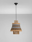 Preview: Nova Luce Pendelleuchte Mande E27 Natur Blau Schwarz Stahl Seil Ø40cm 9586608