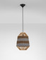 Preview: Nova Luce Pendelleuchte Copos E27 Natur Blau Schwarz Stahl Seil Ø30cm 9586609