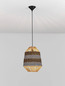 Preview: Nova Luce Pendelleuchte Copos E27 Natur Blau Schwarz Stahl Seil Ø30cm 9586609