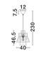 Preview: Nova Luce Pendelleuchte Mande E27 Natur Orange Schwarz Stahl Seil Ø40cm 9586610