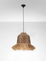Preview: Nova Luce Pendelleuchte Sorello E27 Natur Braun Schwarz Stahl Seil Ø37cm 9586614