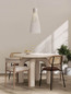 Preview: Nova Luce Pendelleuchte Niro E27 Natur Weiß Rattan Ø35cm 9586620