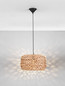 Preview: Nova Luce Pendelleuchte Ponn E27 Natur Schwarz Stahl Rattan Ø40cm 9586625