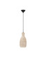 Preview: Nova Luce Pendelleuchte Ona E27 Natur Schwarz Stahl Rattan Ø18cm 9586626