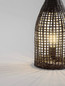 Preview: Nova Luce Stehleuchte Naos E27 Schwarz Metall Rattan 55cm 9586630