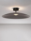Preview: Nova Luce LED Deckenleuchte Polifemo 17W warmweiss 3000K Rauchgrau Schwarz Glas Metall Ø60cm 9620142