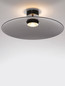 Preview: Nova Luce LED Deckenleuchte Polifemo 17W warmweiss 3000K Rauchgrau Schwarz Glas Metall Ø60cm 9620142