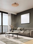 Preview: Nova Luce LED Deckenleuchte Polifemo 17W warmweiss 3000K Mokka Schwarz Glas Metall Ø60cm 9620143