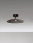 Preview: Nova Luce LED Deckenleuchte Polifemo 12W warmweiss 3000K Schwarz Rauchgrau Glas Metall Ø40cm 9620146