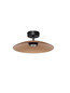 Preview: Nova Luce LED Deckenleuchte Polifemo 12W warmweiss 3000K Mokka Schwarz Glas Metall Ø40cm 9620147