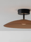 Preview: Nova Luce LED Deckenleuchte Polifemo 12W warmweiss 3000K Mokka Schwarz Glas Metall Ø40cm 9620147