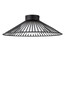 Preview: Nova Luce LED Deckenleuchte Brume 13W warmweiss 3000K Schwarz Opal Glas Metall Ø50cm 9620150