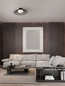 Preview: Nova Luce LED Deckenleuchte Brume 13W warmweiss 3000K Schwarz Opal Glas Metall Ø50cm 9620150