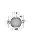 Preview: Nova Luce LED Deckenleuchte Kinetic 19W warmweiss 3000K Schwarz Metall Ø40cm 9620155