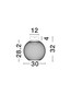 Preview: Nova Luce LED Deckenleuchte Kinetic 12W warmweiss 3000K Schwarz Metall Ø30cm 9620156