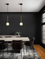 Preview: Nova Luce Pendelleuchte Savoy G9 Gold Schwarz Opal Glas Metall Ø11cm 9620157