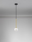 Preview: Nova Luce Pendelleuchte Savoy G9 Gold Schwarz Opal Glas Metall Ø11cm 9620157