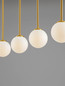 Preview: Nova Luce Pendelleuchte Savoy 6-flammig 6xG9 Gold Schwarz Opal Glas Metall 100x11cm 9620159