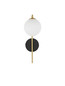Preview: Nova Luce Wandleuchte Savoy G9 Gold Schwarz Opal Glas Metall 34x19cm 9620160