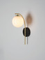 Preview: Nova Luce Wandleuchte Savoy G9 Gold Schwarz Opal Glas Metall 34x19cm 9620160