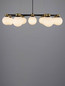 Preview: Nova Luce Pendelleuchte Ovalino 14-flammig 14xG9 Gold Schwarz Opal Glas Metall 73x64cm 9620162