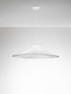 Preview: Nova Luce Pendelleuchte Oket E27 Weiß Metall Seide Ø90cm 9620167