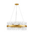 Preview: Nova Luce Pendelleuchte Crown 18-flammig 18xG9 Gold Metall Kristall Ø75cm 9695118