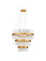 Preview: Nova Luce Pendelleuchte Crown 42-flammig 42xG9 Gold Metall Kristall Ø75cm 9695121