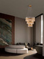 Preview: Nova Luce Pendelleuchte Crown 42-flammig 42xG9 Gold Metall Kristall Ø75cm 9695121